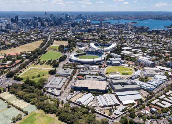 Drone image of EQ