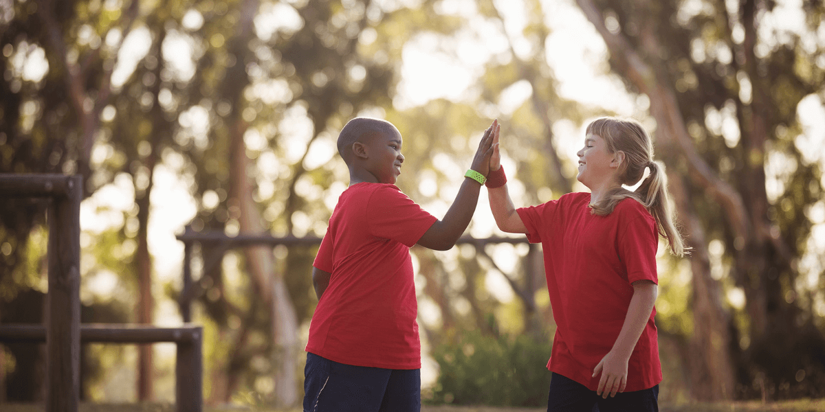 Kids in Centennial Parklands.