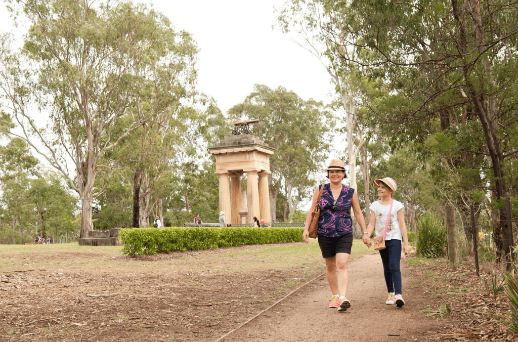 Mother and daughter in Parramatta Park.